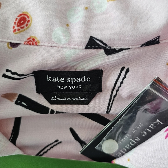 Kate Spade Pajamas XL"All Dolled Up"+ Pink Bag-Skin Care/Makeup. Gift Mom Day! - Picture 7 of 16